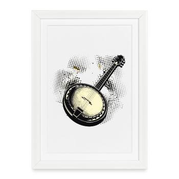 Graphiques Banjo - Affiche encadrée (27 × 37 cm) - blanc - Devant