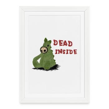 Dead Inside - Framed poster (27 × 37 cm) - white - Front