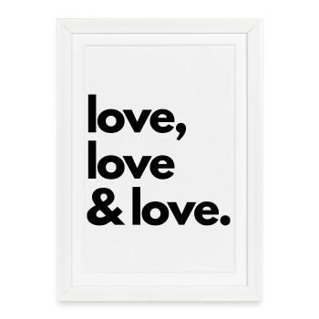Love tote-bag kit étudiante - Affiche encadrée (27 × 37 cm) - blanc - Devant