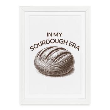 À l’époque du levain, amateur de pain fait maison - Affiche encadrée (27 × 37 cm) - blanc - Devant