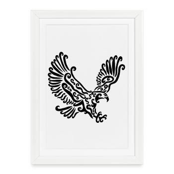 Black Eagle - Framed poster (27 × 37 cm) - white - Front