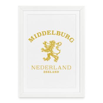 Middelburg, Pays-Bas, Pays-Bas - Affiche encadrée (27 × 37 cm) - blanc - Devant