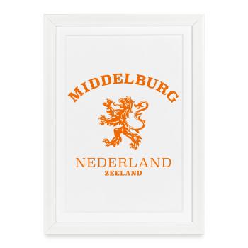 Middelburg, Pays-Bas, Pays-Bas - Affiche encadrée (27 × 37 cm) - blanc - Devant
