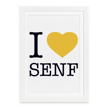 I love mustard - Framed poster (27 × 37 cm) - white - Front