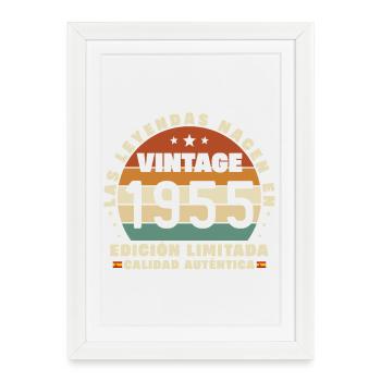1955 Retro Vintage Birthday Gift - Framed poster (27 × 37 cm) - white - Front