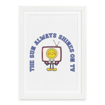 The Sun Always Shines On TV Retro Comic - Framed poster (27 × 37 cm) - white - Front