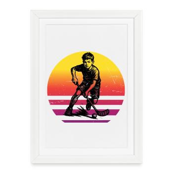 Clear floorball message - Framed poster (27 × 37 cm) - white - Front