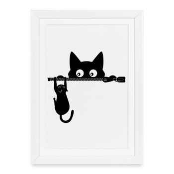Kitty the cat - cat lover gift - Framed poster (27 × 37 cm) - white - Front