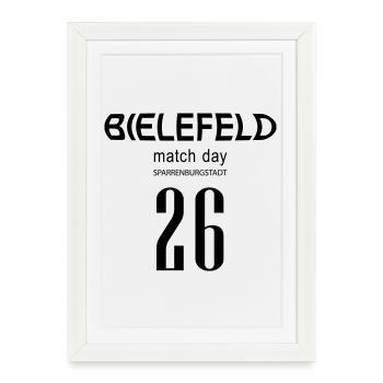 Bielefeld Matchday 2026 - Framed poster (27 × 37 cm) - white - Front