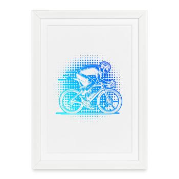 Roadbike motif with recognition value - Framed poster (27 × 37 cm) - white - Front