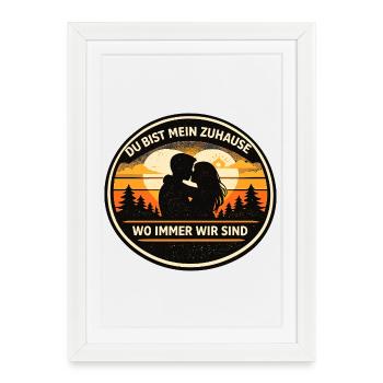 Insigne de romance de Tu Es Mon Foyer - Affiche encadrée (27 × 37 cm) - blanc - Devant