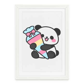 Don d’inscription à l’école Panda de 1re année 2026 - Affiche encadrée (27 × 37 cm) - blanc - Devant