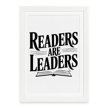 Readers are Leaders - Framed poster (27 × 37 cm) - white - Front
