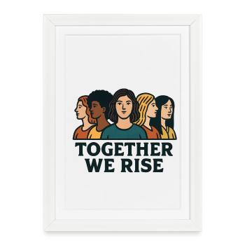 Ensemble, nous nous levons - Affiche encadrée (27 × 37 cm) - blanc - Devant