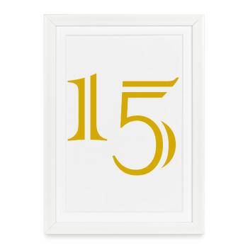 15. 15 ANS. 15e ANNIVERSAIRE. ANNIVERSAIRE 15 ANS. - Affiche encadrée (27 × 37 cm) - blanc - Devant