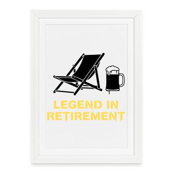Retired Legend Pension Deck Chair - Framed poster (27 × 37 cm) - white - Front
