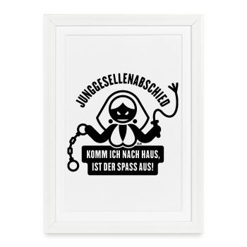 Junggesellenabschied – Komm Ich Nach Haus … (JGA) - Gerahmtes Poster (27 × 37 cm) - Weiß - Vorne
