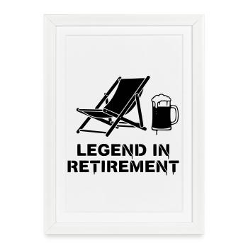 Légende du fauteuil inclinable de retraite - Affiche encadrée (27 × 37 cm) - blanc - Devant