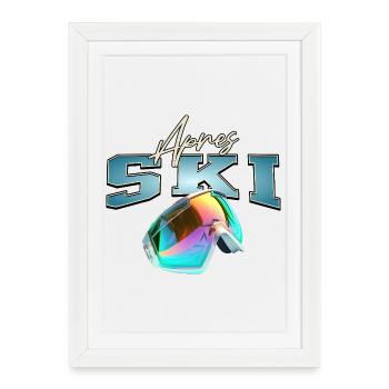 Après-ski - Affiche encadrée (27 × 37 cm) - blanc - Devant