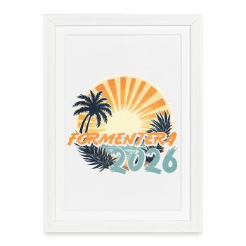 Formentera 2026 - Affiche encadrée (27 × 37 cm) - blanc - Devant