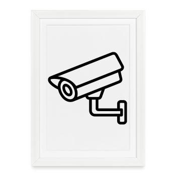 Surveillance camera - Framed poster (27 × 37 cm) - white - Front