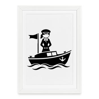 Capitaine Épouse - Affiche encadrée (27 × 37 cm) - blanc - Devant