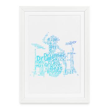 Playing the drums Gift idea for a musician - Framed poster (27 × 37 cm) - white - Front