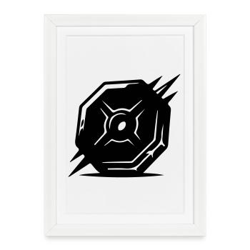 Weights Symbol - Framed poster (27 × 37 cm) - white - Front