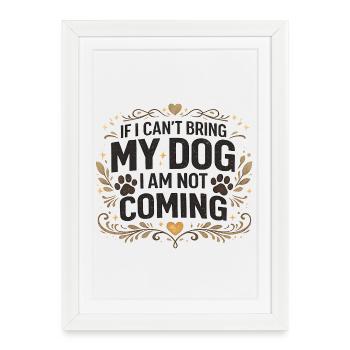 Cadeau drôle pour les amateurs de chiens pour le propriétaire d’animal - Affiche encadrée (27 × 37 cm) - blanc - Devant