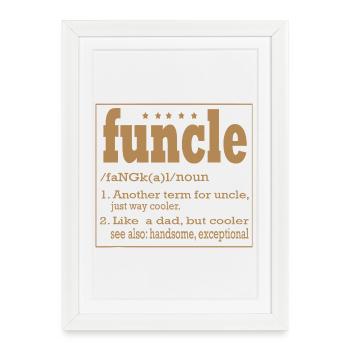 Définition de foncle en T - Affiche encadrée (27 × 37 cm) - blanc - Devant