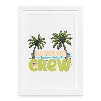 Hamburg Crew - Framed poster (27 × 37 cm) - white - Front