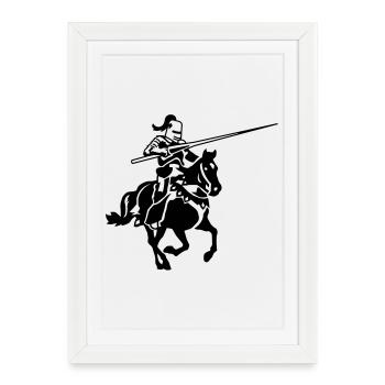 ritter - Affiche encadrée (27 × 37 cm) - blanc - Devant