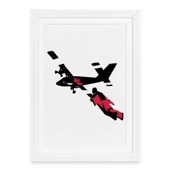 wingsuit_1 - Framed poster (27 × 37 cm) - white - Front