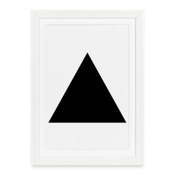 hipster triangle shape - Framed poster (27 × 37 cm) - white - Front