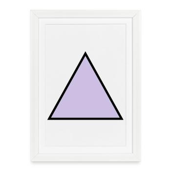 hipster triangle triangle shape - Framed poster (27 × 37 cm) - white - Front