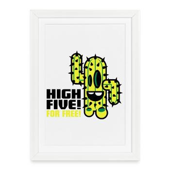 cactus comic - Framed poster (27 × 37 cm) - white - Front