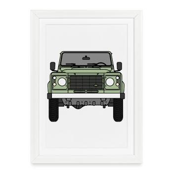 Defender - Front - Affiche encadrée (27 × 37 cm) - blanc - Devant