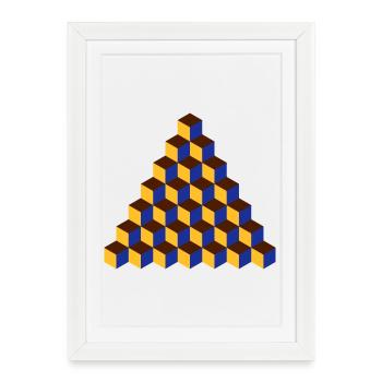 Pattern (7) - Framed poster (27 × 37 cm) - white - Front