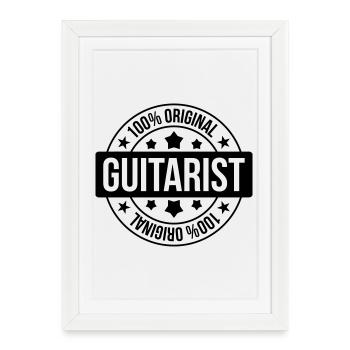 Guitarist - Framed poster (27 × 37 cm) - white - Front