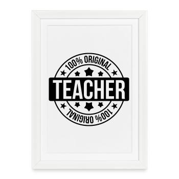 School / Teacher - Affiche encadrée (27 × 37 cm) - blanc - Devant