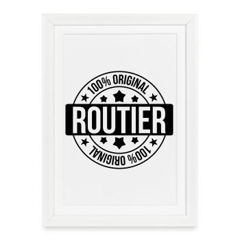 Routier - Affiche encadrée (27 × 37 cm) - blanc - Devant