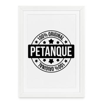 Petanque / Boules / Sport / Game / Pastis - Framed poster (27 × 37 cm) - white - Front