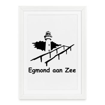 lighthouse - Framed poster (27 × 37 cm) - white - Front