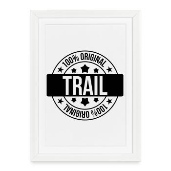 Running / Jogging / Run / Trail / Sport - Framed poster (27 × 37 cm) - white - Front