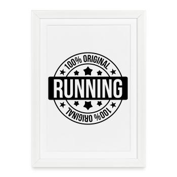 Running / Jogging / Run / Trail / Sport - Framed poster (27 × 37 cm) - white - Front