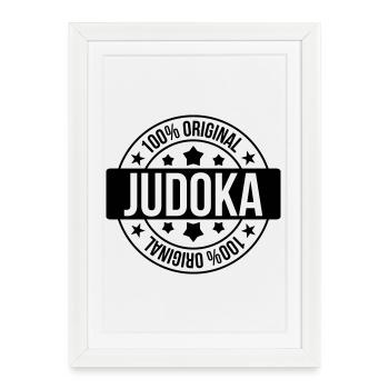 Judo / Judoka / Sport / Fight / Fighter / Strong - Affiche encadrée (27 × 37 cm) - blanc - Devant