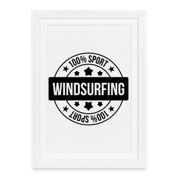 Windsurf Windsurfing Windsurfen Planche à voile - Framed poster (27 × 37 cm) - white - Front