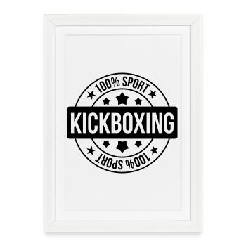 Kickboxing / Kick-Boxeur / Kick Boxing / - Affiche encadrée (27 × 37 cm) - blanc - Devant