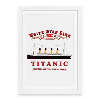 TITANIC CREATION Louis RUNEMBERG © Adagp - Affiche encadrée (27 × 37 cm) - blanc - Devant