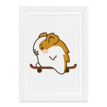 Hamster - Affiche encadrée (27 × 37 cm) - blanc - Devant